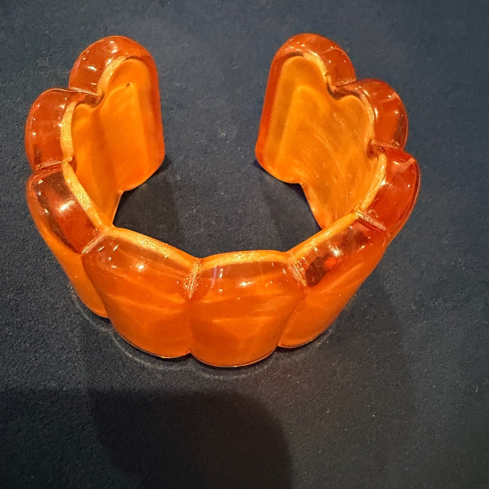 Orange Acrylic Cuff Bracelet